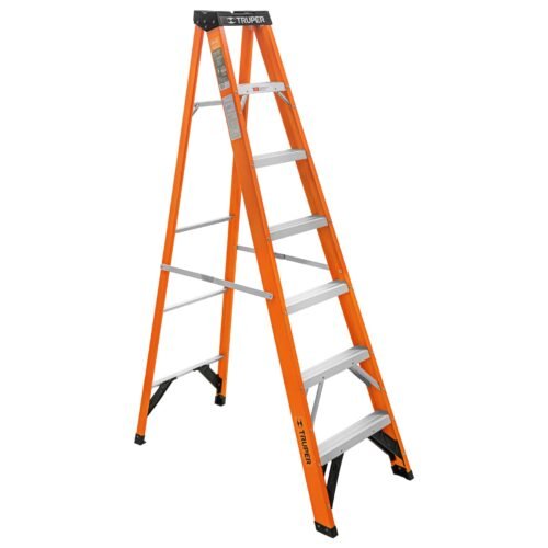 EST-26FV.jpg 100226 - Escalera de tijera, tipo ll, 6 peldaños, fibra de vidrio