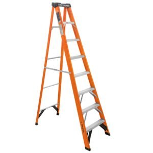 EST-27FV.jpg 100227 - Escalera de tijera, tipo ll, 7 peldaños, fibra de vidrio
