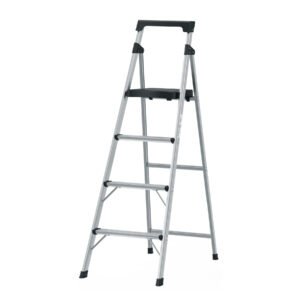 16765 - Escalera tubular plegable, 4 peldaños, aluminio, Truper