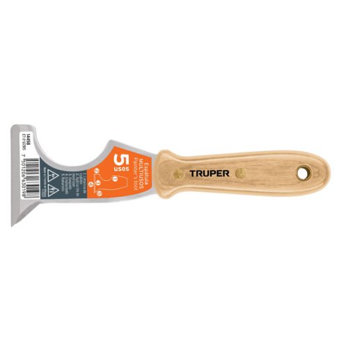 14458 - Espátula 2-1/2" de 5 usos con mango de madera, Truper