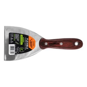 101084 - Espátula 4" acero inoxidable con mango de madera, Expert