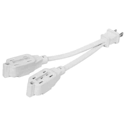 46353 - Mini extensión eléctrica doméstica dual 10 cm, blanca