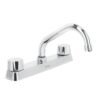 49238 - Mezcladora 8" fregadero cromo, cuello corto,hexagonal, BASIC
