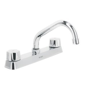 49238 - Mezcladora 8" fregadero cromo, cuello corto,hexagonal, BASIC