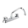 F-317-C.jpg 45608 - Mezcladora 8" fregadero cromo, cuello corto,compresión,BASIC
