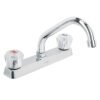 49286 - Mezcladora 8" fregadero cromo, cuello corto, acrílico, BASIC