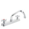 45611 - Mezcladora 8" fregadero cromo, cuello corto, cruceta, BASIC