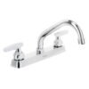 45610 - Mezcladora 8" fregadero cromo, cuello corto, cono, BASIC
