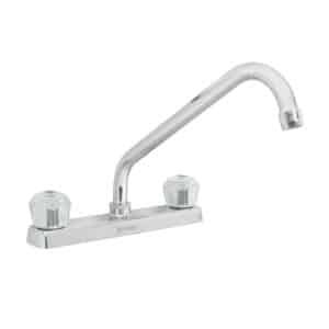F-318A.jpg 49240 - Mezcladora 8" fregadero cromo, cuello largo, acrílico, BASIC