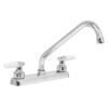 49221 - Mezcladora 8" fregadero cromo, cuello largo, cono, BASIC