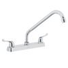 49287 - Mezcladora 8" fregadero cromo, cuello largo, palanca, BASIC