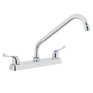 49287 - Mezcladora 8" fregadero cromo, cuello largo, palanca, BASIC