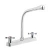 45613 - Mezcladora 8" fregadero cromo, cuello cobra, cruceta, BASIC