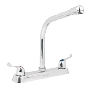 49191 - Mezcladora 8" fregadero cromo, cuello cobra, palanca, BASIC