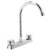 45615 - Mezcladora 8" fregadero cromo, cuello curvo,hexagonal, BASIC