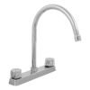 45616 - Mezcladora 8" fregadero cromo, cuello curvo,compresión,BASIC