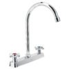 45620 - Mezcladora 8" fregadero cromo, cuello curvo, cruceta, BASIC