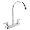 45619 - Mezcladora 8" fregadero cromo, cuello curvo, cono, BASIC