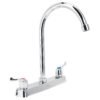 45618 - Mezcladora 8" fregadero cromo, cuello curvo, palanca, BASIC