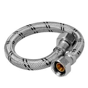 49129 - Manguera para boiler, acero inox, 3/4"x3/4", 40 cm, Foset