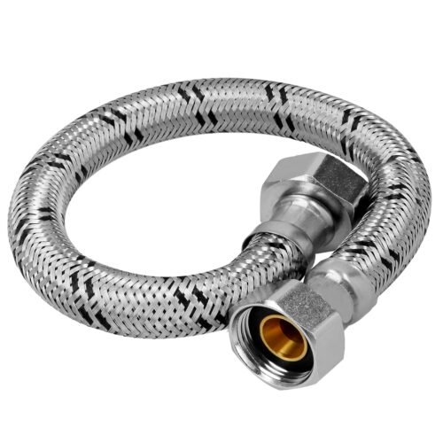 49133 - Manguera para boiler, acero inox, 3/4"x3/4", 80 cm, Foset