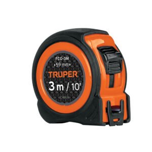 12771 - Flexómetro compacto contra impactos 3 m cinta 16 mm, TRUPER