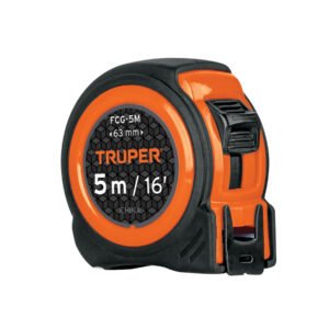12772 - Flexómetro compacto contra impactos 5 m cinta 19 mm, TRUPER
