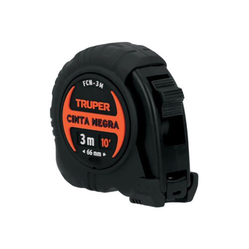 FCN-3M.jpg 11720 - Flexómetro contra impactos 3 m, Cinta Negra 13 mm, Truper