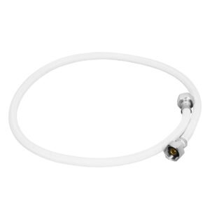 45316 - Manguera lavabo/fregadero, vinilo blanco, 1/2" x 1/2", 100 cm