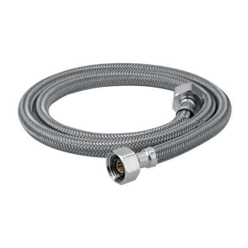 49529 - Manguera lavabo/fregadero, vinilo gris, 1/2" x 1/2", 100 cm