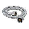 49182 - Manguera lavabo/fregadero, acero inox, 1/2" x 1/2", 55 cm