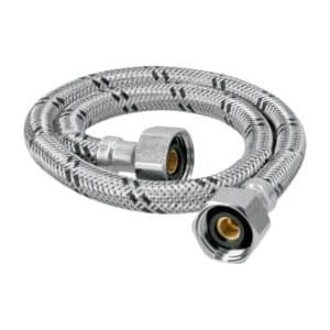 49182 - Manguera lavabo/fregadero, acero inox, 1/2" x 1/2", 55 cm