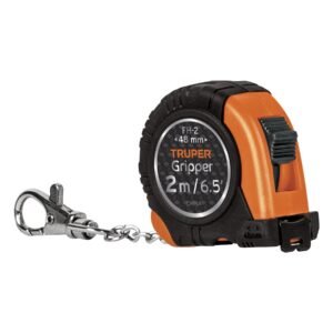 14602 - Flexómetro Gripper de 2 m tipo llavero, cinta 13 mm, Truper