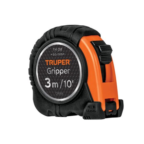 14577 - Flexómetro Gripper contra impactos 3 m cinta 13 mm, Truper