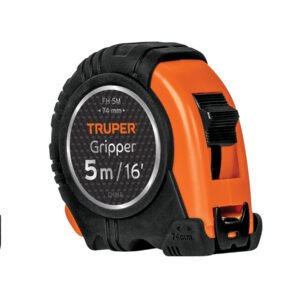 14578 - Flexómetro Gripper contra impactos 5 m cinta 19 mm, Truper