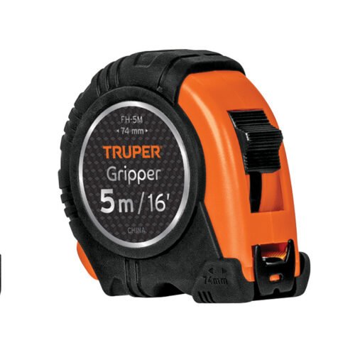 14578 - Flexómetro Gripper contra impactos 5 m cinta 19 mm, Truper
