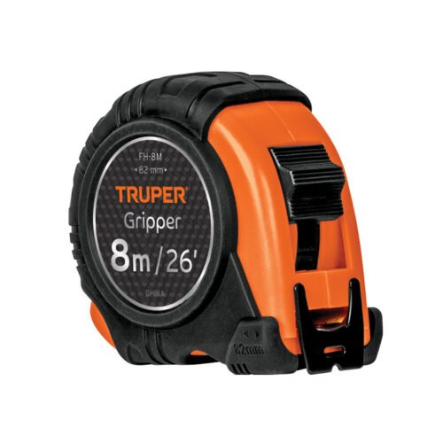 14579 - Flexómetro Gripper contra impactos 8 m cinta 25 mm, Truper