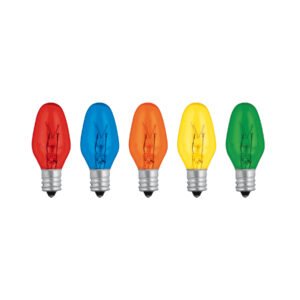 46822 - Caja con 50 focos incandescentes de colores base E12 7.5W
