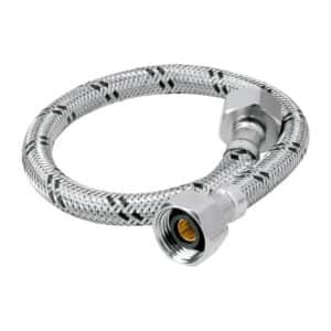 49179 - Manguera lavabo/fregadero, acero inox, 1/2" x 1/2", 40 cm