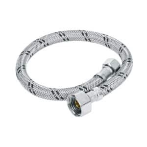 45489 - Manguera lavabo/fregadero, acero inox, 1/2" x 3/8", 40 cm