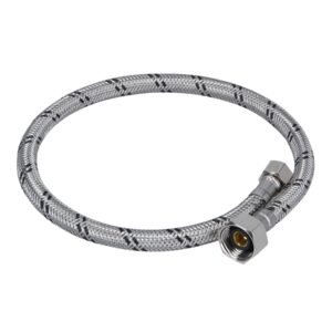 FLA-55XL.jpg 45490 - Manguera lavabo/fregadero, acero inox, 1/2" x 3/8", 55 cm