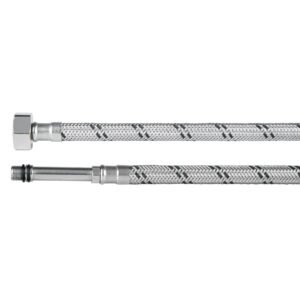 48969 - Manguera para monomando, acero inox, 1/2"x M10, 55 cm