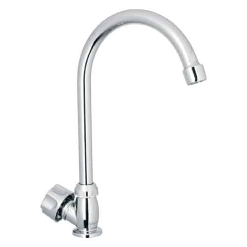 47380 - Llave individual fregadero,ABS,cuello curvo,hexagonal, BASIC
