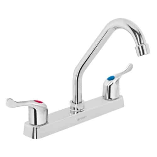 45514 - Mezcladora 8" fregadero, ABS, cuello corto, palanca, BASIC