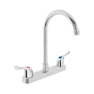 48194 - Mezcladora 8" fregadero, ABS, cuello curvo, palanca, BASIC