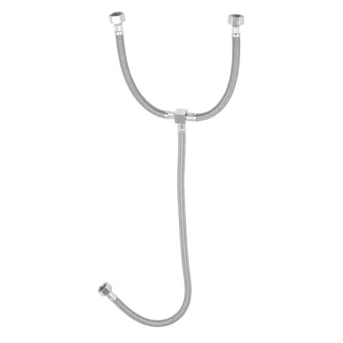 48224 - Manguera "T" lavabo/fregadero, vinilo, 1/2" x 1/2" x 1/2", 55cm