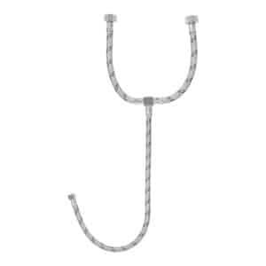 FTE-55XL.jpg 45506 - Manguera "T" lavabo/fregadero, acero inox, 3/8" x 1/2" x 1/2", 55cm