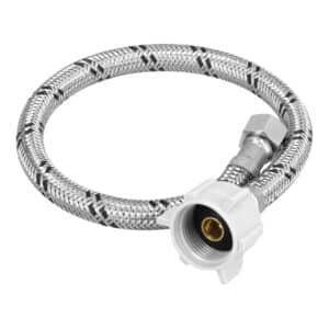 FWC-P40XL.jpg 45500 - Manguera p/WC, acero inox, 3/8"x7/8", 40cm, plástico/latón