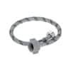 46422 - Manguera p/WC, acero inox, 1/2"x7/8", 50 cm, plástico/latón
