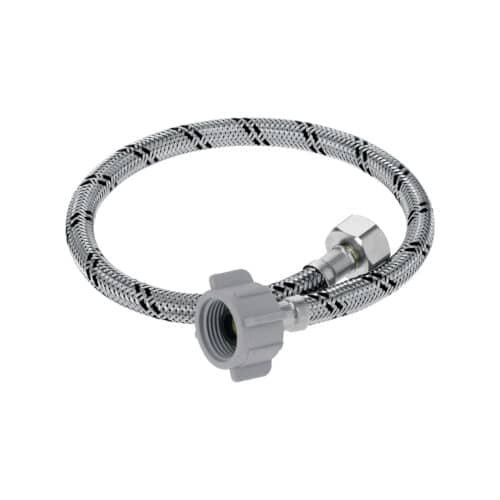 46422 - Manguera p/WC, acero inox, 1/2"x7/8", 50 cm, plástico/latón